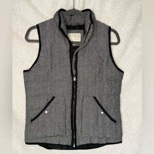 a new day Black and Gray Herringbone Vest